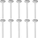 PINGEUI 10 Pcs 1.8" Garage Door Wheels for 2" Garage Door Track Replacement, 7" Long Roller Wheels Stem, Silver Door Rollers for Garages, Barns, Warehouses