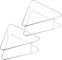 VICASKY 2 Pcs Triangle Coaster Holder Tissue Rack Sturdy Stainless Steel Plate Display Stand for Kitchen Cupboards and Countertop Storage