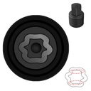 A-Wheel Locking Nut Key Compatible with Toyota Models, Lexus, Tacoma, Wheel Lock Nut Socket Adapter, Anti-Theft Lug Removal Tool, Socket Remover Hand Repair Tool