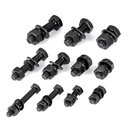 340 Pcs M6/M8/M10 Hex Head Metric Nuts and Bolts - Black Grade 8.8 Alloy Steel Screws Set Assortment for Door Handles and Toysand, Metric Machine Screw Assortment Include Flat & Lock Washers