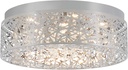 artika Crystal Nest 26W LED Modern Flush Mount Ceiling Light Fixture, Chrome Finish Ideal for Bedroom, Hallway, Kitchen - 1820 Lumens, 3000 Kelvin, Made of Steel, No Bulb Required