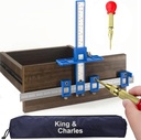 Cabinet Hardware Jig, King&Charles Cabinet Handle Jig with Automatic Center Punch, Avoid Jitter Caused by Direct Drilling. Use for Handles and Pulls on Drawers/Doors, Perfect Set.