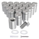 LuckIn 20-Pack Standoff Screws (1/2 in. Dia x 3/4 in. L), Stainless Steel Standoff Mounting Hardware for Acrylic Signs, Silver