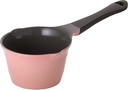 Neoflam 1qt Saucepan Butter Warmer Milk Boiling|Melting Pot, Ecolon Healthy Ceramic Nonstick Coating PFOA-free, 2 Pour Spouts, Dishwasher Safe, Pink