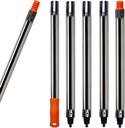 5 PCS Total 6.5 Ft Extension Pole, Paint Roller Stainless-Steel Threaded Splicing Extension Poles for Hand Drywall Sander Wall Cleaning and Polishing Paint Roller Brushes