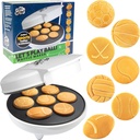 Sports Waffle Maker- Make Breakfast a Slam Dunk- Bakes 7 Themed Pancakes Including Football, Baseball, Basketball, Soccer, Tennis & More- Electric Nonstick Waffler- Xmas Gift for Boys, Girls & Kids