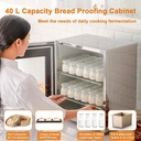 Fermentation Box for Dough & Yogurt & Bread,40L Electric Proofing Machine 20-50°C，with Adjustable Temperature and Timing 384x 254x 22mm