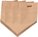 Mikinona 30pcs Kraft Paper Bread Bags Paper Bakery Packaging Bags Sourdough Bread Packaging Lunch Meal Box Recyclable Microwave Safe