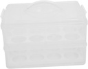 Clear Cake Carrier Reusable Cake Box with Stylish Design for Safe Transport and Storage Two Cake Holder for Cupcakes for Birthdays and Special Occasions