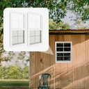 2 Pack Shed Windows 18" x 23" Flush Mount Window with Tempered Glass,House Small Windows,Household Sliding Windows for Chicken Coop, Playhouse, Household, Garage