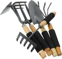 1set Garden Hand Tools Gardening Tool Rake Shovel and Cultivator for Outdoor Planting and Landscaping Ergonomic Lightweight