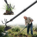 Garden Hoe 44 Inch Long Cultivator with Adjustable Long Handle - Heavy Duty Weeding & Soil Loosening Tool for Gardening, Lawn, and Yard Work