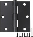 18 Pack Matte Black Door Hinges 3.5 x 3.5 Inch, Interior Door Hinges, Heavy-Duty Black Hinges with Square Corners for Doors Standard Bedroom Office Door Hardware Removable Pin,RV,Garage,Shed,Treehouse