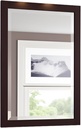 Alaterre Furniture Beveled 24-Inch Bath Vanity Mirror, Espresso Finish, Wood Frame, Includes Hanging Hardware, 24x30 Inches, Ideal for Bathroom and Vanity Spaces