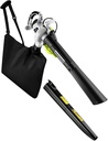 DEKOPRO 12 Amp 3 in 1 Electric Leaf Blower Corded, Leaf Vacuum and Mulcher Lawn Care Tools with 40L Leaf Collector Bag for Yard, Garden 450CFM