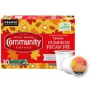 Community Coffee Spiced Pumpkin Pecan Pie Flavored Coffee Pods, 10 count, Medium Roast Compatible with Keurig 2.0 K-Cup Brewers (10 pods)