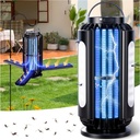 Bug Zapper, Mosquito Zapper Outdoor Indoor Solar Powered, Battery Powered Cordless Zapper with LED Light, Cordless Zapper for Patio, Camping, Outdoor, Indoor