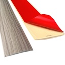 Floor Transition Strip Self Adhesive Laminate Floor Strip Threshold Seam Cover Strip Vinyl Door Floor Trim Elegant Wood Grain Design (Grey Wood Grain, 2"/10 FT)