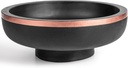 Large Cast Stone Decorative Bowl for Home - Fruit Bowl for Kitchen Counter - Modern Key Bowl for Entryway Table Decor - Hand-Poured Pedestal Bowl for Keys
