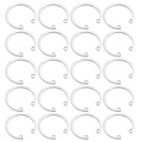 uxcell 20Pcs 42mm Internal Retaining Ring Circlip, 304 Stainless Steel Internal Circlip Snap Rings C-Clips for Grooved Shafts Studs, Silver Tone