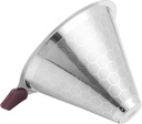 Angoily 1pc Reusable Stainless Filter Tea Dripper for Cups Easy to Clean Lightweight Design for Home Brewing Random Style