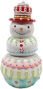 December Diamonds Snowman Cookie Jar Figurine