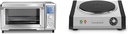 Cuisinart Convection Toaster Oven, Stainless Steel, TOB-260N1 & CB-30P1 Cast-Iron Single Burner, Stainless Steel