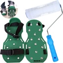 9 Inch Screed Spiked Roller Self Leveling Concrete Roller Epoxy Roller Spike Shoes for Epoxy Flooring Cement Floor Leveling Tools Screed Compound Roller
