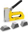 YEAHOME T50 Heavy Duty Staple Gun Kit, Upholstery Staple Gun with 6000 T50 Staples of 1/4, 3/8, 1/2 Inch, Manual Stapler Gun for Wood, Crafts, Wall, DIY & Professional Use