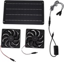 VINGVO Solar Fan, Solar Heater For Chicken Coop 20W Greenhouse Heater Solar Powered Solar Powered Exhaust Fan For Outside Chicken Coops, Greenhouses, Sheds