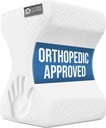 5 STARS UNITED Knee Pillow for Side Sleepers - Hip Pain Relief, Memory Foam Leg Cushion for Side Sleeping - Between Legs Pillow for Sciatica & Lower Back Pain, White