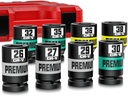 8 Piece 3/4" Drive Impact Socket Set, Metric Axle Nut Sockets, 26-38mm Thicker Jumbo Sockets, Socket Set, 6 Point, Cr-V, Vehicle and Apparatus Maintenance