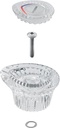 Moen 96797 Chateau Collection Replacement Tub and Shower Faucet Knob Handle Kit, Chrome and White Insert