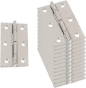 Stainless Steel Folding Hinge Cabinet, Cabinet Door Distribution Screws, Household Furniture Hardware, Stainless Steel Hings (20 PCS, 3-inch 6-Hole)