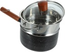 Zerodeko 1set Multi-function Non-stick Pot with Steamer Hammered Saucepan for Cooking Boiling and Steaming Food Stovetop for Food and Daily Cooking