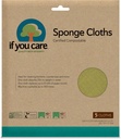 If You Care Sponge Cloths – 5 Count – 100% Natural Cleaning Rags for Kitchen, Bathroom, Home Countertop Surfaces – Absorbent, Reusable, Machine Washable, Compostable