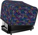 Oven Cover Kitchen Bread Machine Protector,4 Slice Toaster Cover For Home,Fingerprint Coaster Cover,Kitchen Small Appliance,Cute Line Fish