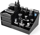 EXIN DECHEN Countertop Cologne Stand Shelves, Organizador de Perfumes, Estante para Perfumes, Dresser Organizer, Bedroom Essentials, Gifts for Men, Black