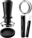 51mm Espresso Accessories Kit, includes a Coffee Tamper, Espresso WDT Tool, Magnetic Dosing Funnel and Round Silicone Pad, Espresso Coffee Tamper Set for Portafilter Barista Tools